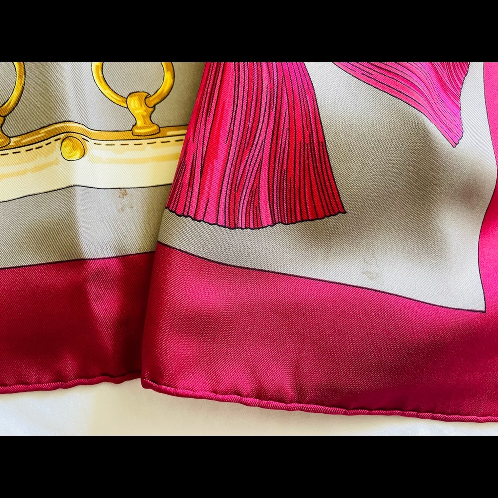 HERMES Aux Champs 1970 Silk Scarf Designed By Caty Latham - Picture 10 of 11